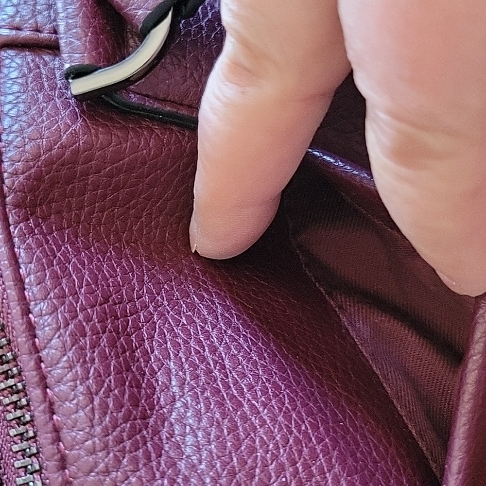 Aubergine a new day Vegan Leather Handbag - Picture 9 of 11